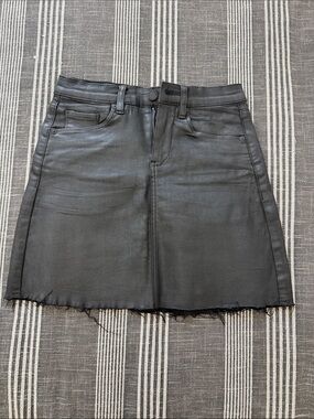 Blank NYC Black Coated Mini Skirt